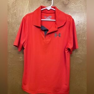 Under Armour Kids Neon Orange Polo Shirt